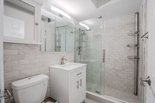 Bathroom, Glass Shower, Interior, Stone Walls