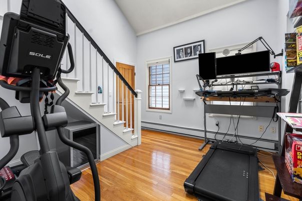 Fitness Equipment, Interior, Wood Texture Flooring