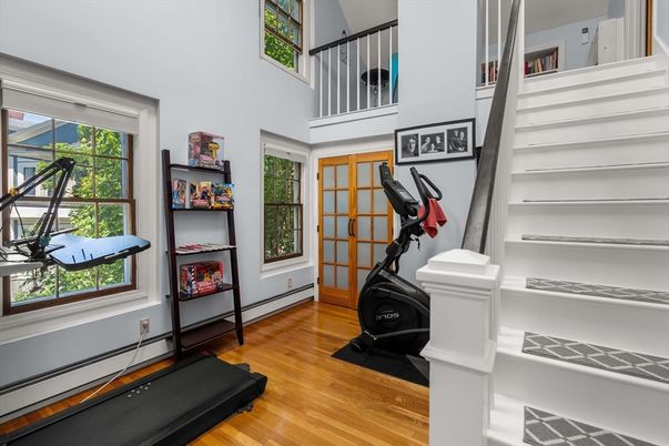 Fitness Equipment, Interior, Wood Texture Flooring
