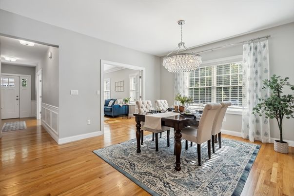 Chandelier, Dining room, Interior, Living room, Wood Texture Flooring