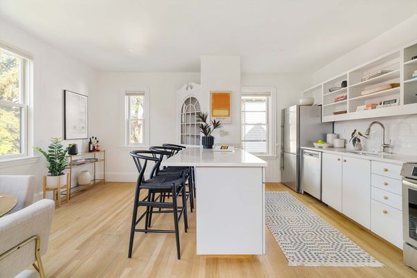 Interior, Kitchen, Wood Texture Flooring
