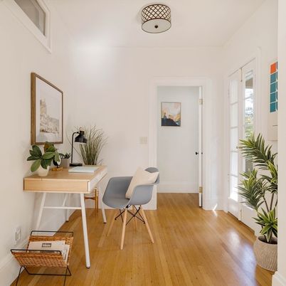 Home Office, Interior, Wood Texture Flooring