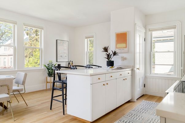 Interior, Kitchen, Wood Texture Flooring