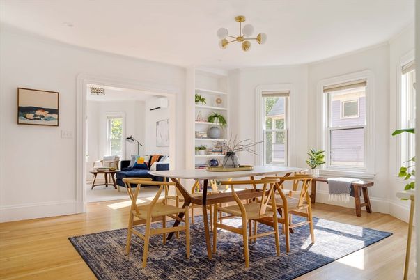 Dining room, Interior, Wood Texture Flooring