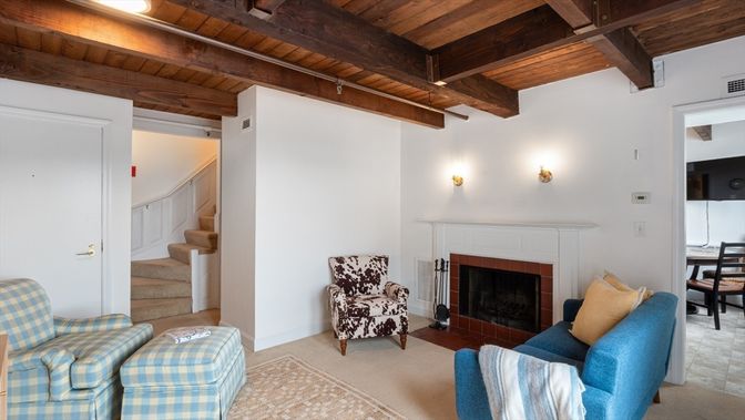 Dining room, Fireplace, Interior, Living room, Wooden Beams, Wooden Ceilings