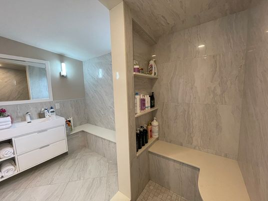 Bathroom, Interior, Marble Walls