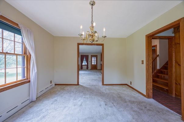 Chandelier, Empty room, Interior