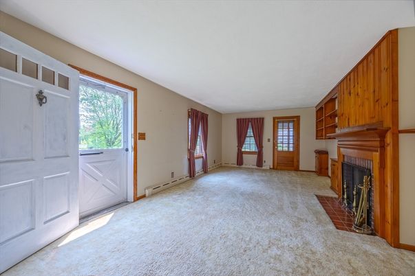 Empty room, Fireplace, Interior