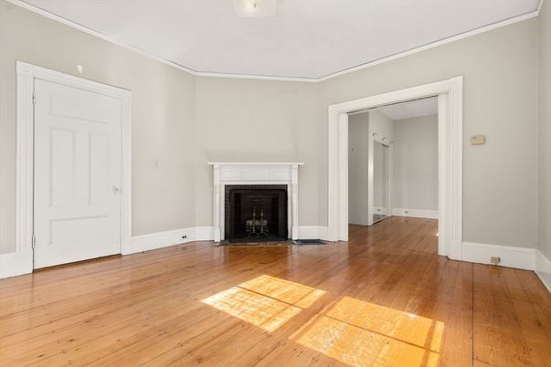Empty room, Fireplace, Interior, Wood Texture Flooring