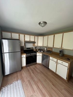 Interior, Kitchen, Wood Texture Flooring