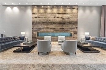 Interior, Living room, Recessed Lighting, Stone Walls, Wooden Walls