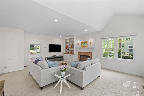 Fireplace, Interior, Living room, Recessed Lighting
