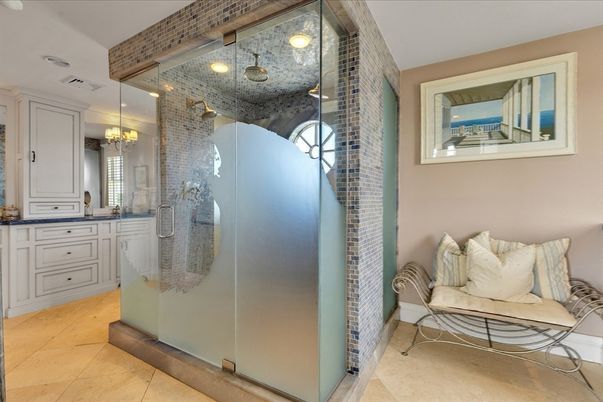 Bathroom, Chandelier, Interior, Recessed Lighting