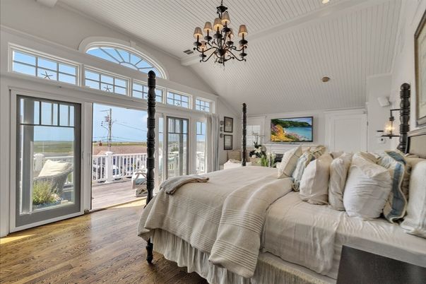 Bedroom, Chandelier, Interior, Wood Texture Flooring