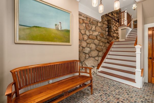Interior, Pendant Lights, Stone Walls