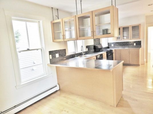 Interior, Kitchen, Pendant Lights, Wood Texture Flooring