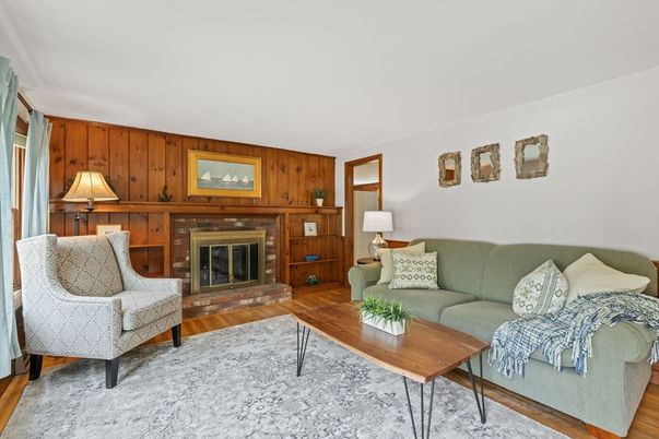 Fireplace, Interior, Living room, Wood Texture Flooring, Wooden Walls