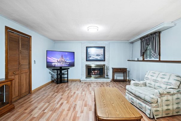 Fireplace, Interior, Wood Texture Flooring