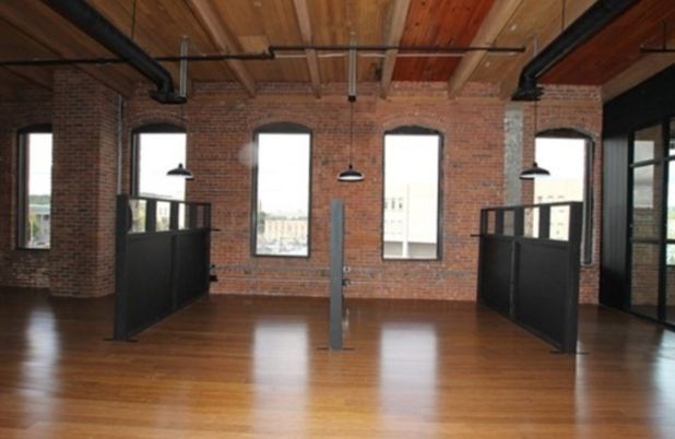 Empty room, Interior, Pendant Lights, Stone Walls, Wooden Beams, Wooden Ceilings, Wood Texture Flooring