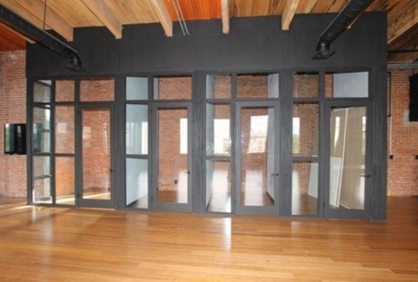 Empty room, Interior, Stone Walls, Wooden Beams, Wood Texture Flooring