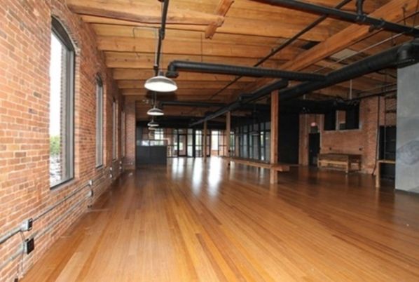 Empty room, Interior, Pendant Lights, Stone Walls, Wooden Beams, Wooden Ceilings, Wood Texture Flooring