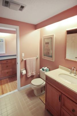 Bathroom, Interior, Wood Texture Flooring