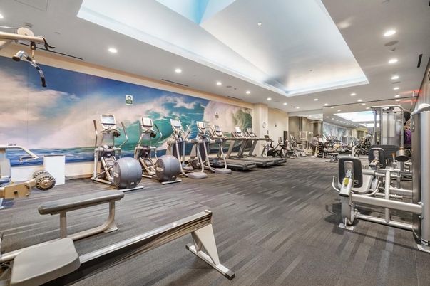 Fitness Equipment, Gym, Interior, Recessed Lighting