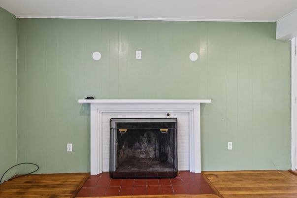 Fireplace, Interior, Wood Texture Flooring