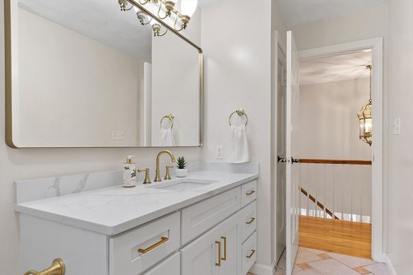 Bathroom, Dual Sink Vanities, Interior, Pendant Lights