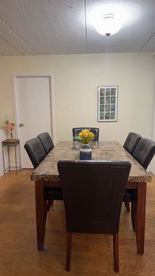 Dining room, Interior, Wood Texture Flooring