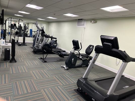 Fitness Equipment, Gym, Interior, Recessed Lighting