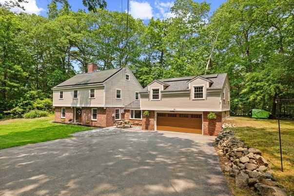 Attached, Exterior, Facade, Brick Facade, Solar Panels, Raised Ranch