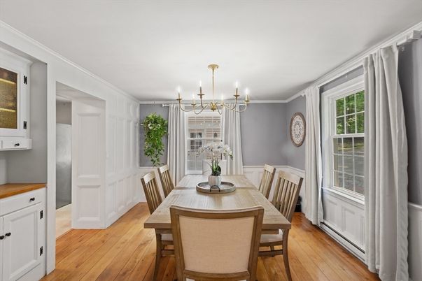Chandelier, Dining room, Interior, Wood Texture Flooring