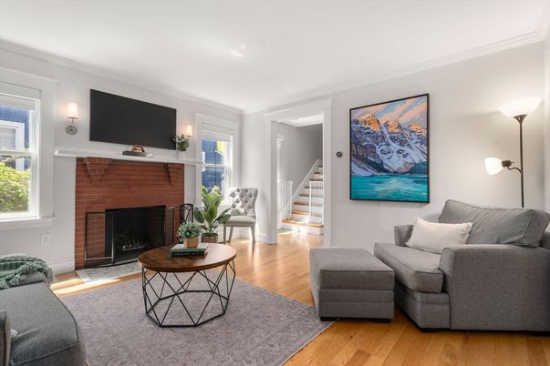 Fireplace, Interior, Living room, Wood Texture Flooring