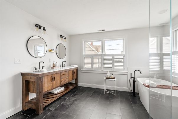 Bathroom, Dual Sink Vanities, Free Standing Baths, Interior