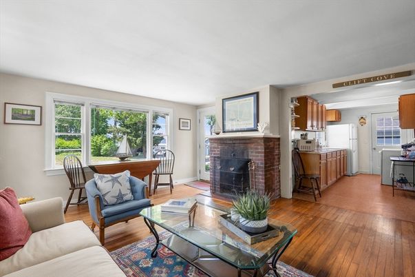 Dining room, Fireplace, Interior, Living room, Wood Texture Flooring