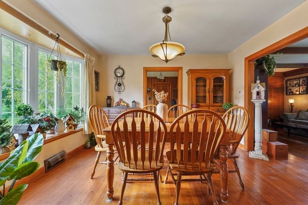 Dining room, Interior, Wood Texture Flooring