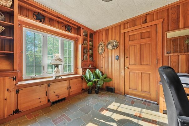 Home Office, Interior, Wooden Walls