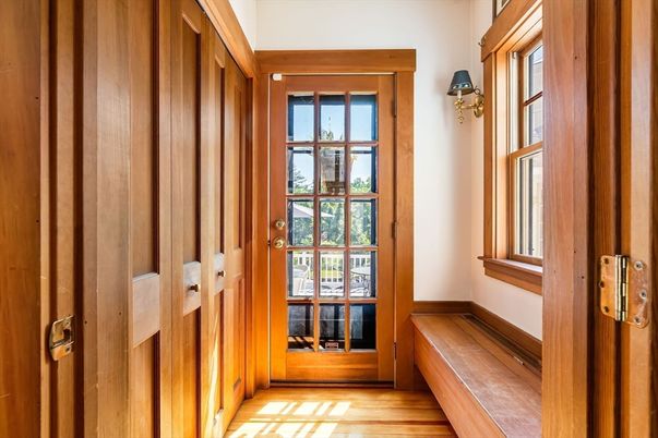 Dining room, Interior, Pendant Lights, Recessed Lighting, Wood Texture Flooring