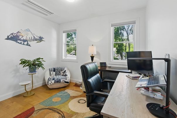 Home Office, Interior, Wood Texture Flooring