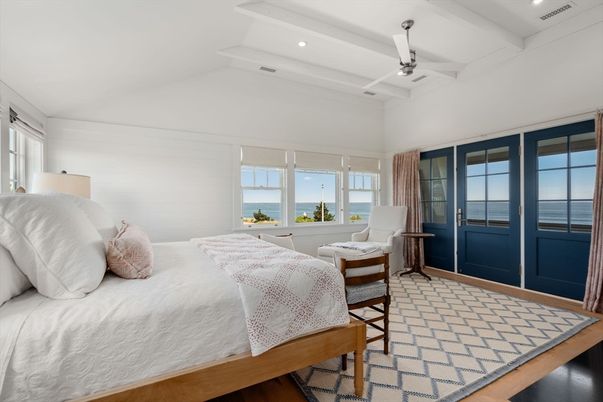 Bedroom, Interior, Recessed Lighting, Water, Wood Texture Flooring