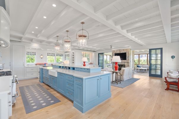 Dining room, Fireplace, Interior, Kitchen, Living room, Pendant Lights, Recessed Lighting, Wood Texture Flooring