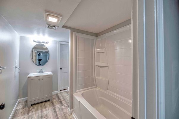 Bathroom, Interior, Wood Texture Flooring