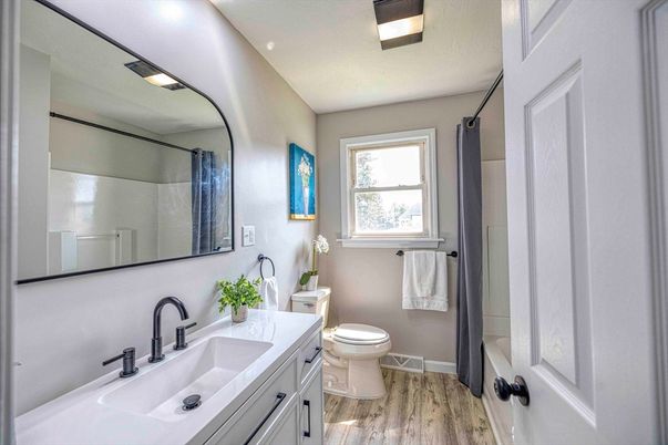 Bathroom, Interior, Wood Texture Flooring