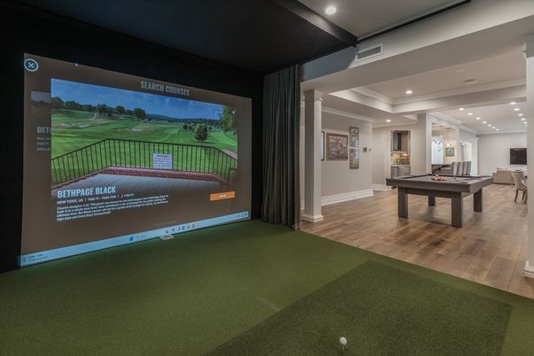 Billiard Table, Game Room, Interior, Recessed Lighting, Wood Texture Flooring