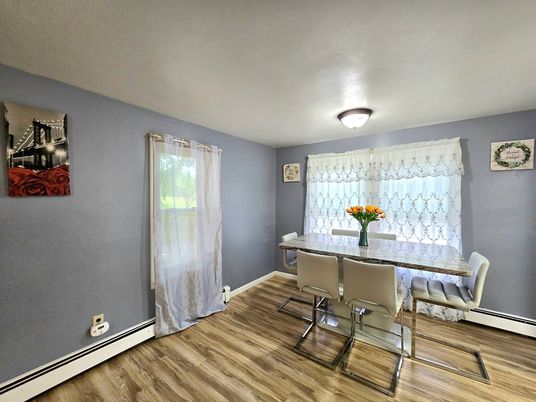Dining room, Interior, Wood Texture Flooring