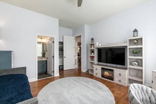 Fireplace, Interior, Wood Texture Flooring