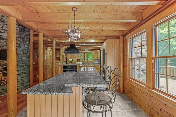Interior, Kitchen, Pendant Lights, Wooden Beams, Wooden Ceilings