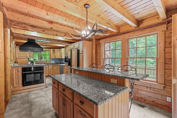Interior, Kitchen, Pendant Lights, Wooden Beams, Wooden Ceilings, Wooden Walls