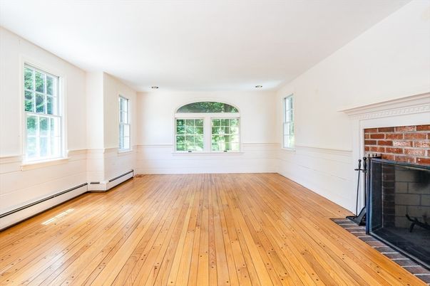 Empty room, Fireplace, Interior, Wood Texture Flooring